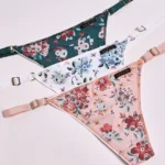 BER75-Pack de 3 Tanga Less de Microfibra Estampada