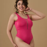 Body de microfibra con tul y colaless art 1458