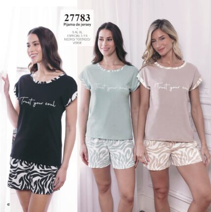 Lencatex 27783E Pijama jersey estampado. Talles 5 y 6