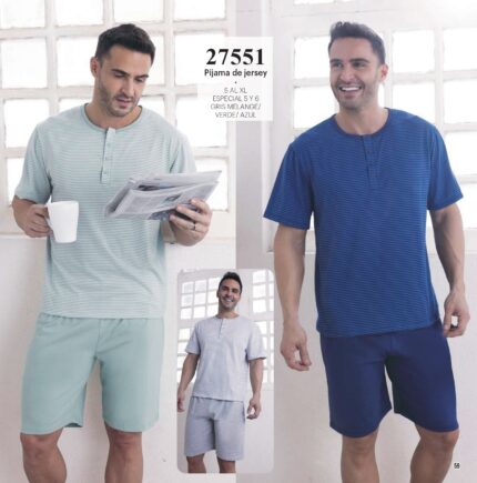 Lencatex 27751E Pijama jersey estampado. Talles 5 y 6