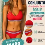 Brigitte Art 578 Conjunto de algodon lycra doble con elastico personalizado y less. Talles 85 y 90