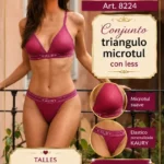 Kaury Art. 8224 Conjunto triangulo microtul con less. Talles 85 y 95 