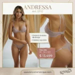 Andressa Art. 5710 Conjunto bralette de encaje con colaless regulable. Talles 90-95 y 100 