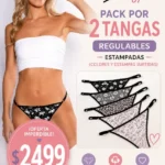 Berlin 07 Pack por 2 tangas REGULABLES estampadas (COLORES Y ESTAMPAS SURTIDAS) 
